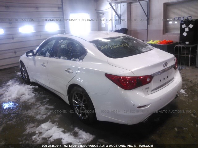 JN1BV7AR7FM416146 - 2015 INFINITI Q50 PREMIUM/SPORT WHITE photo 3