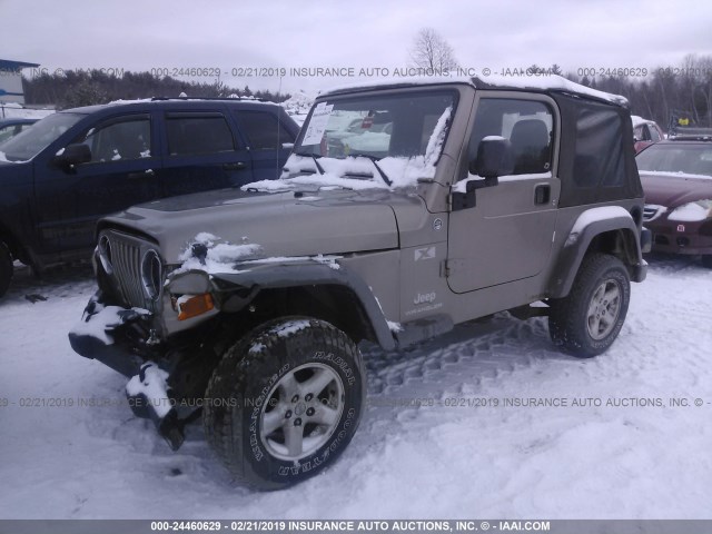 1J4FA39S65P346995 - 2005 JEEP WRANGLER X TAN photo 2