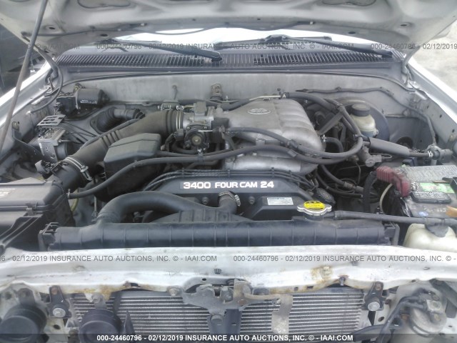 5TEGN92NX3Z224376 - 2003 TOYOTA TACOMA DOUBLE CAB PRERUNNER GRAY photo 10