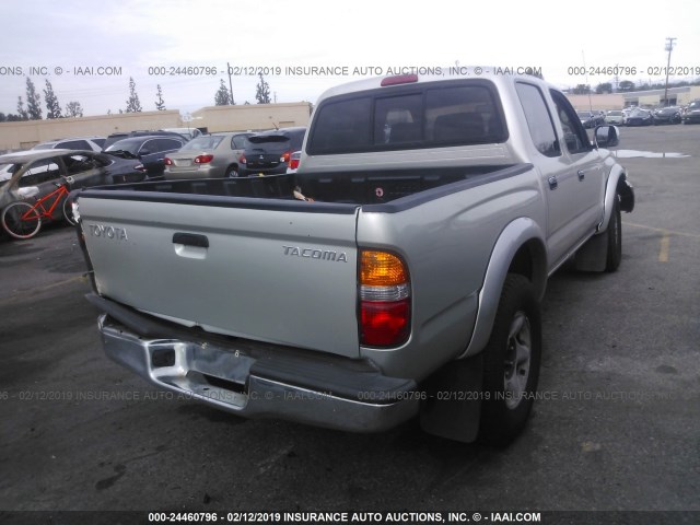 5TEGN92NX3Z224376 - 2003 TOYOTA TACOMA DOUBLE CAB PRERUNNER GRAY photo 4