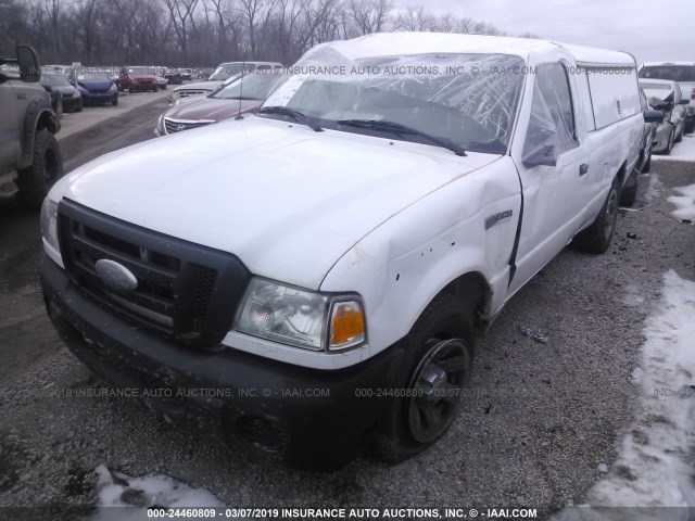 1FTYR10E39PA10312 - 2009 FORD RANGER WHITE photo 2