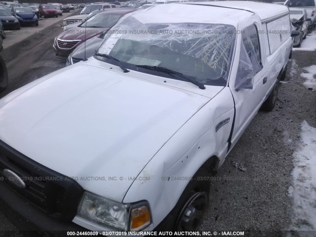 1FTYR10E39PA10312 - 2009 FORD RANGER WHITE photo 6