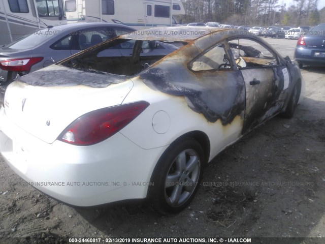 1G2ZH18N674106420 - 2007 PONTIAC G6 GT WHITE photo 4