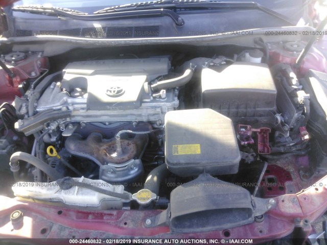 4T1BF1FK5CU550499 - 2012 TOYOTA CAMRY SE/LE/XLE 红色 照片 10