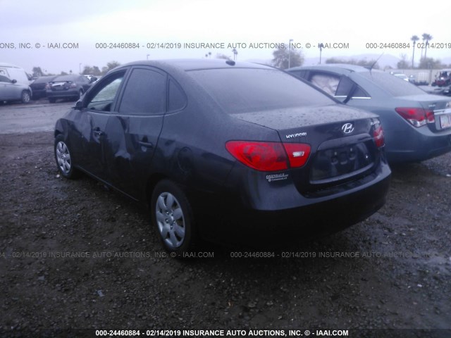 KMHDU46D09U626009 - 2009 HYUNDAI ELANTRA GLS/SE BLACK photo 3