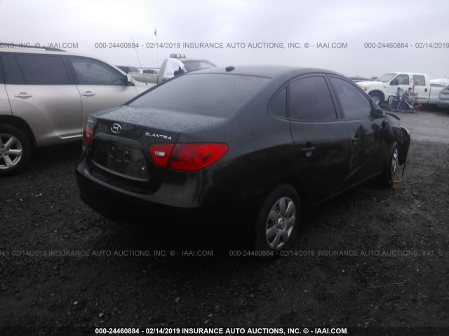 KMHDU46D09U626009 - 2009 HYUNDAI ELANTRA GLS/SE BLACK photo 4