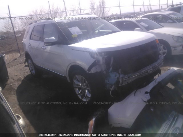 1FM5K8F85EGB36520 - 2014 FORD EXPLORER LIMITED WHITE photo 1