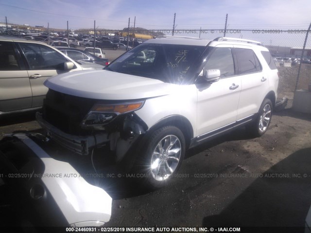 1FM5K8F85EGB36520 - 2014 FORD EXPLORER LIMITED WHITE photo 2