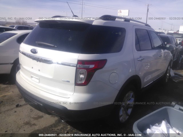 1FM5K8F85EGB36520 - 2014 FORD EXPLORER LIMITED WHITE photo 4