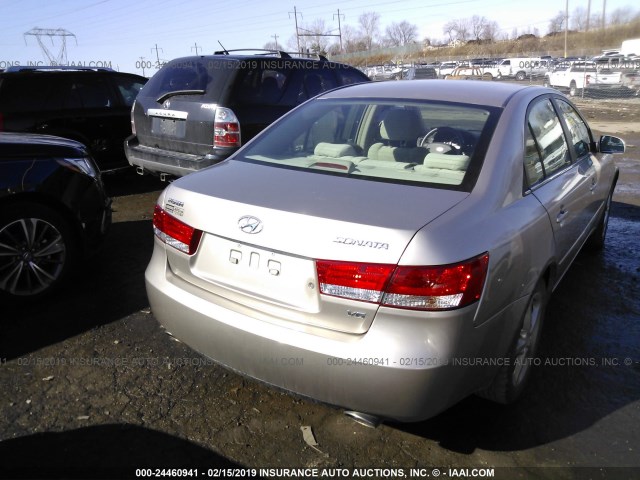 5NPEU46F07H229529 - 2007 HYUNDAI SONATA SE/LIMITED Champagne photo 4