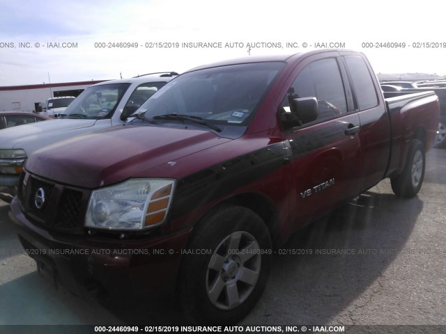 1N6BA06A26N534163 - 2006 NISSAN TITAN XE/SE/LE RED photo 2