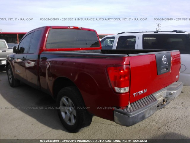 1N6BA06A26N534163 - 2006 NISSAN TITAN XE/SE/LE RED photo 3