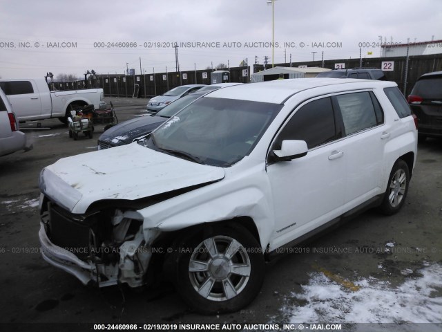 2CTALBEW6A6345650 - 2010 GMC TERRAIN SLE WHITE photo 2