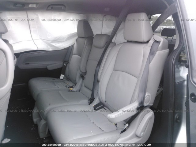 5FNRL6H78JB067127 - 2018 HONDA ODYSSEY EXL SILVER photo 8