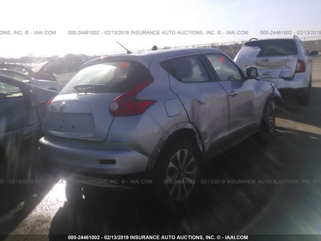 JN8AF5MRXCT108755 - 2012 NISSAN JUKE S/SV/SL SILVER photo 4