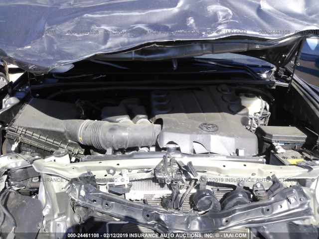 JTEBU5JR5J5503501 - 2018 TOYOTA 4RUNNER SR5 PREM/LTDL/TRAIL/TRD GRAY photo 10