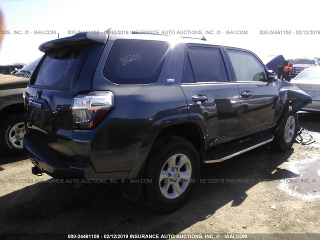 JTEBU5JR5J5503501 - 2018 TOYOTA 4RUNNER SR5 PREM/LTDL/TRAIL/TRD GRAY photo 4