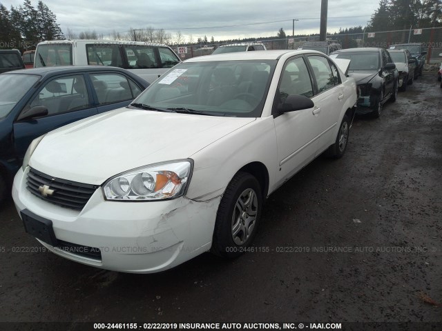 1G1ZS57FX7F265050 - 2007 CHEVROLET MALIBU LS WHITE photo 2
