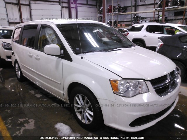 2C4RDGCG2DR687510 - 2013 DODGE GRAND CARAVAN SXT WHITE photo 1