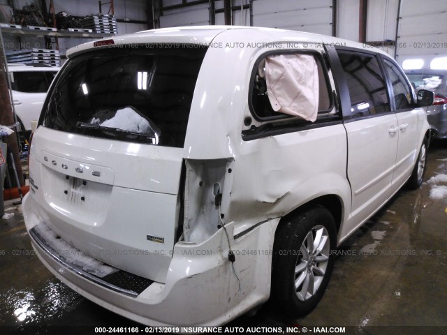 2C4RDGCG2DR687510 - 2013 DODGE GRAND CARAVAN SXT WHITE photo 4