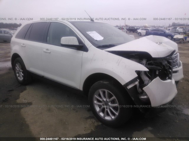 2FMDK3JC7ABB24087 - 2010 FORD EDGE SEL WHITE photo 1