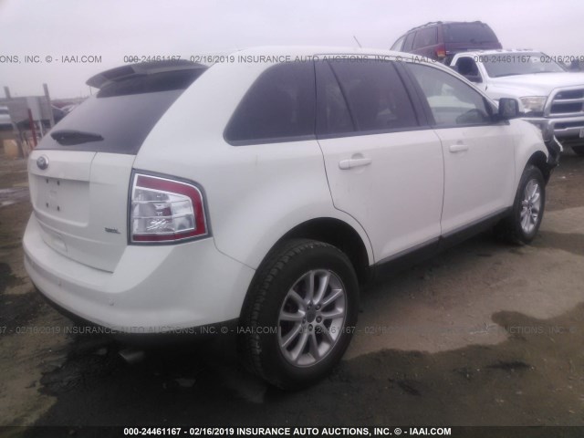 2FMDK3JC7ABB24087 - 2010 FORD EDGE SEL WHITE photo 4