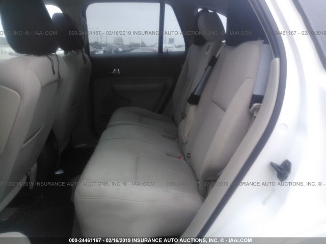 2FMDK3JC7ABB24087 - 2010 FORD EDGE SEL WHITE photo 8