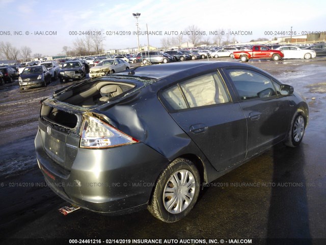 JHMZE2H33BS011602 - 2011 HONDA INSIGHT GRAY photo 4