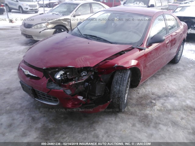 1C3EL46R12N230053 - 2002 CHRYSLER SEBRING LX RED photo 2