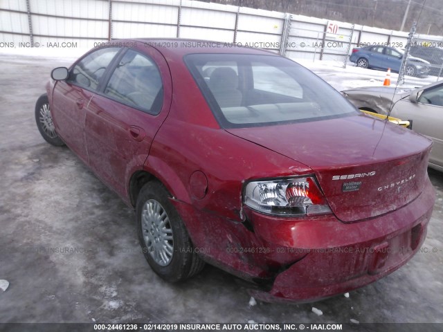 1C3EL46R12N230053 - 2002 CHRYSLER SEBRING LX RED photo 3