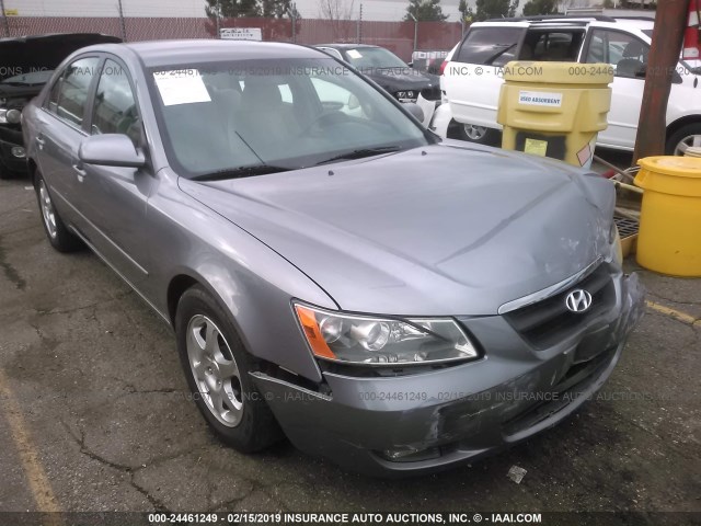 5NPEU46FX6H028834 - 2006 HYUNDAI SONATA GLS/LX GRAY photo 1