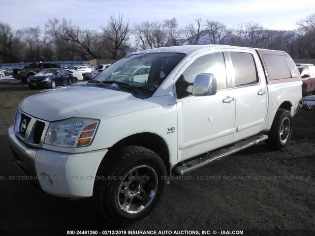 1N6AA07B84N539674 - 2004 NISSAN TITAN XE/SE/LE WHITE photo 2