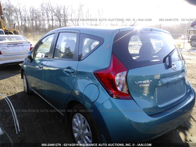 3N1CE2CP3EL392262 - 2014 NISSAN VERSA NOTE S/S PLUS/SV/SL BLUE photo 3