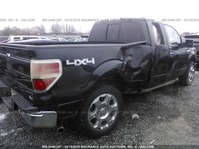 1FTFX1EV5AFA63187 - 2010 FORD F150 SUPER CAB BLACK photo 4