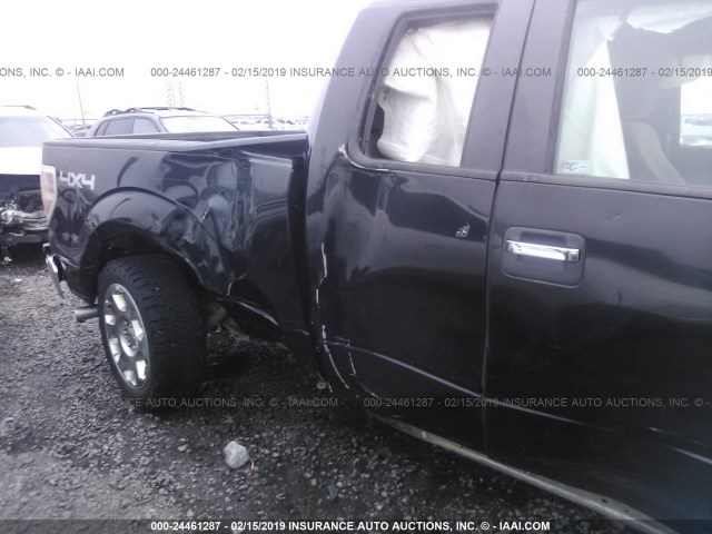 1FTFX1EV5AFA63187 - 2010 FORD F150 SUPER CAB BLACK photo 6