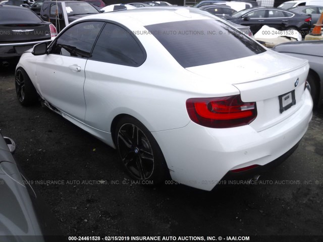 WBA1F9C55FVW98368 - 2015 BMW 228 I/SULEV WHITE photo 3