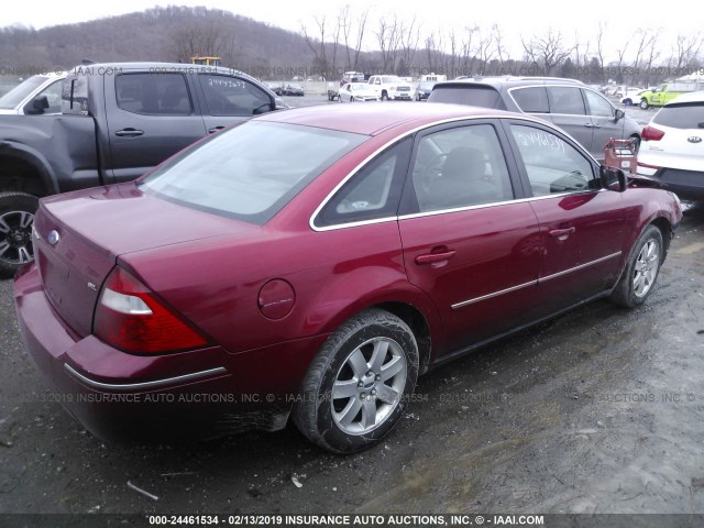 1FAFP24126G130744 - 2006 FORD FIVE HUNDRED SEL RED photo 4