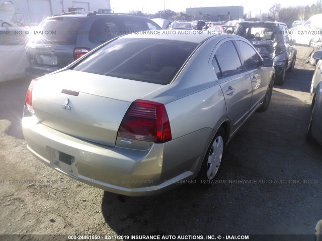 4A3AB36F34E112583 - 2004 MITSUBISHI GALANT ES MEDIUM/LS MEDIUM SILVER photo 4