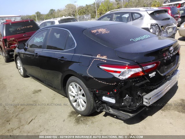 4T1B11HKXJU105328 - 2018 TOYOTA CAMRY L/LE/XLE/SE/XSE BLACK photo 3