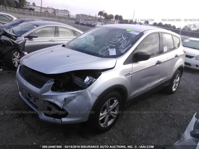 1FMCU0F77EUE34157 - 2014 FORD ESCAPE S SILVER photo 2