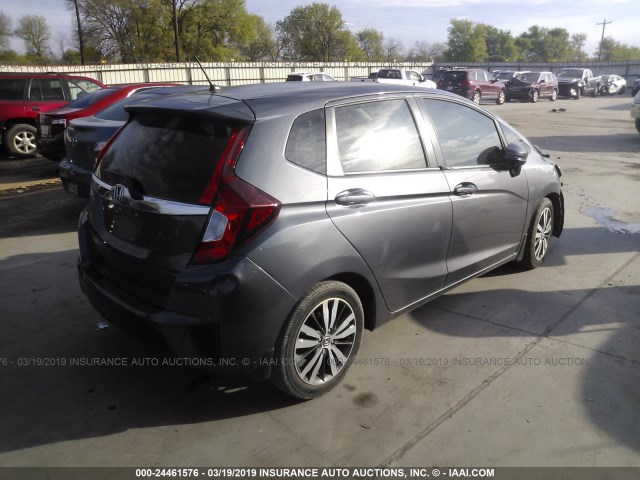 3HGGK5H87FM784071 - 2015 HONDA FIT EX/EXL GRAY photo 4