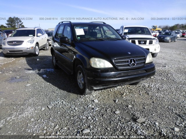 4JGAB54E01A254669 - 2001 MERCEDES-BENZ ML 320 BLACK photo 1