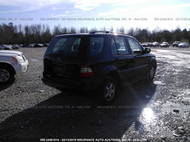 4JGAB54E01A254669 - 2001 MERCEDES-BENZ ML 320 BLACK photo 4