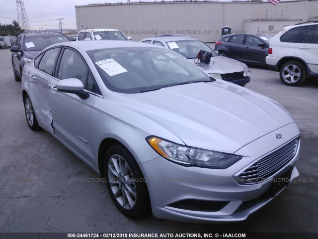 3FA6P0LU8JR221681 - 2018 FORD FUSION SE HYBRID SILVER photo 1