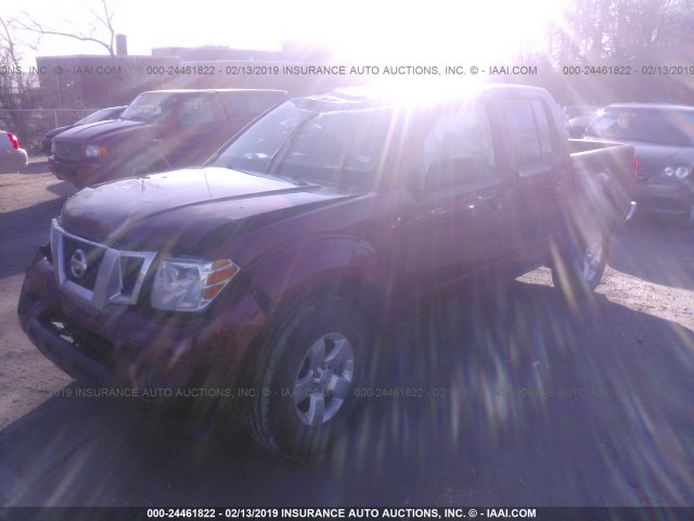 1N6AD0EV1DN749392 - 2013 NISSAN FRONTIER S/SV/SL/PRO-4X RED photo 2