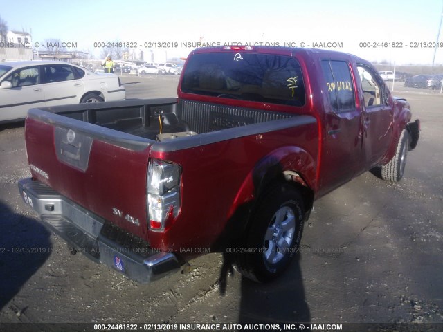 1N6AD0EV1DN749392 - 2013 NISSAN FRONTIER S/SV/SL/PRO-4X RED photo 4