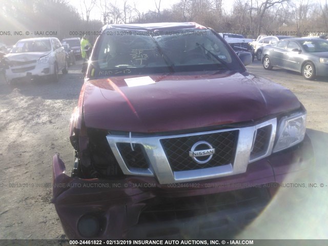 1N6AD0EV1DN749392 - 2013 NISSAN FRONTIER S/SV/SL/PRO-4X RED photo 6