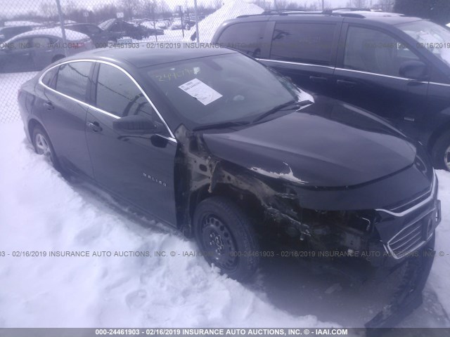 1G1ZB5STXHF123005 - 2017 CHEVROLET MALIBU LS BLACK photo 1