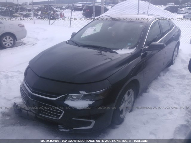 1G1ZB5STXHF123005 - 2017 CHEVROLET MALIBU LS BLACK photo 2