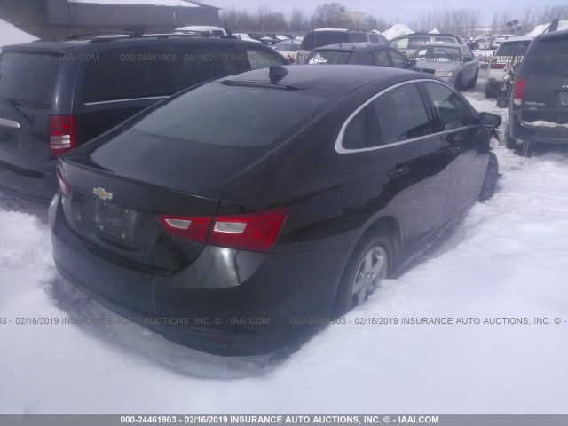 1G1ZB5STXHF123005 - 2017 CHEVROLET MALIBU LS BLACK photo 4